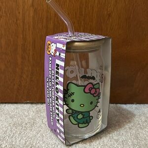 Hello Kitty Glass Tumbler Halloween